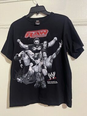 Vintage WWE Raw Superstars black T-Shirt From the 2000s